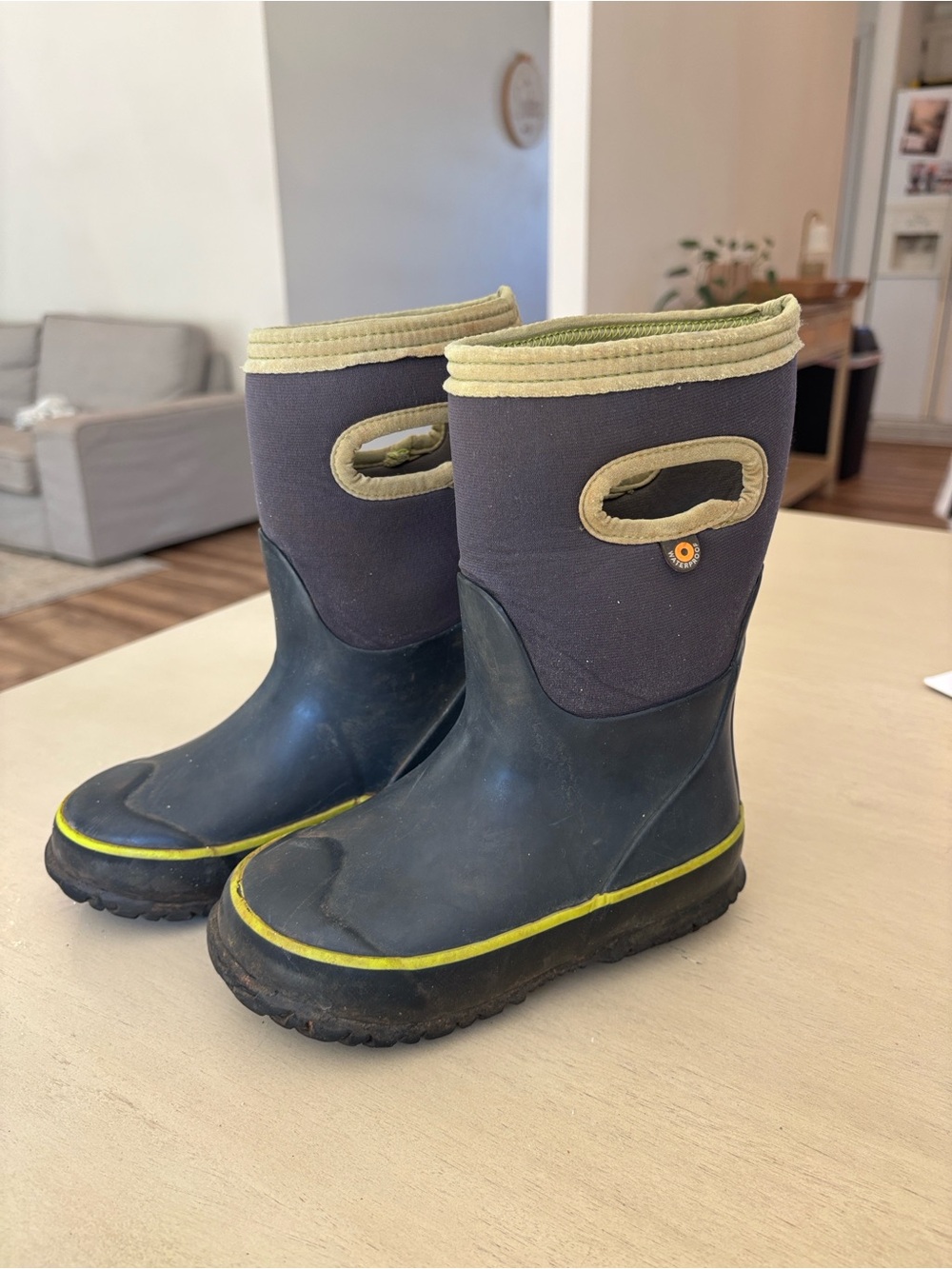 Bogs Boys Classic High Waterproof Winter Rain Boots Size 10